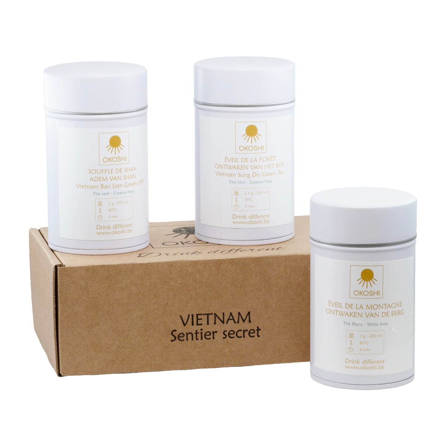 Coffret 3 thés "Vietnam - Sentier secret"